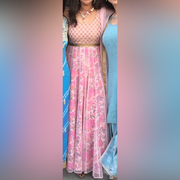 Soft pink Anarkali - Picture 6 of 6